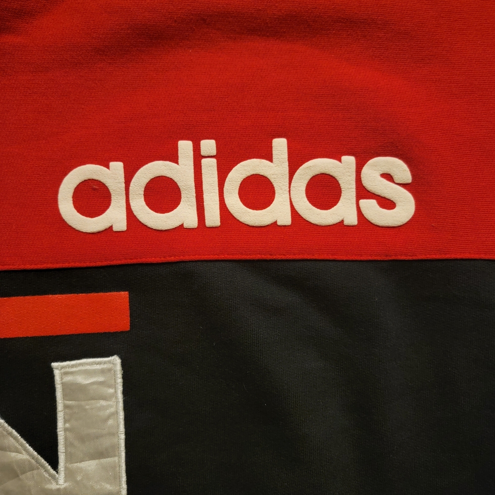 Adidas Men's RUN DMC Sweater - Red, Black, and White - Picture 4 of 16